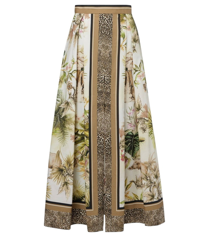 Photo: Elie Saab Printed cotton maxi skirt