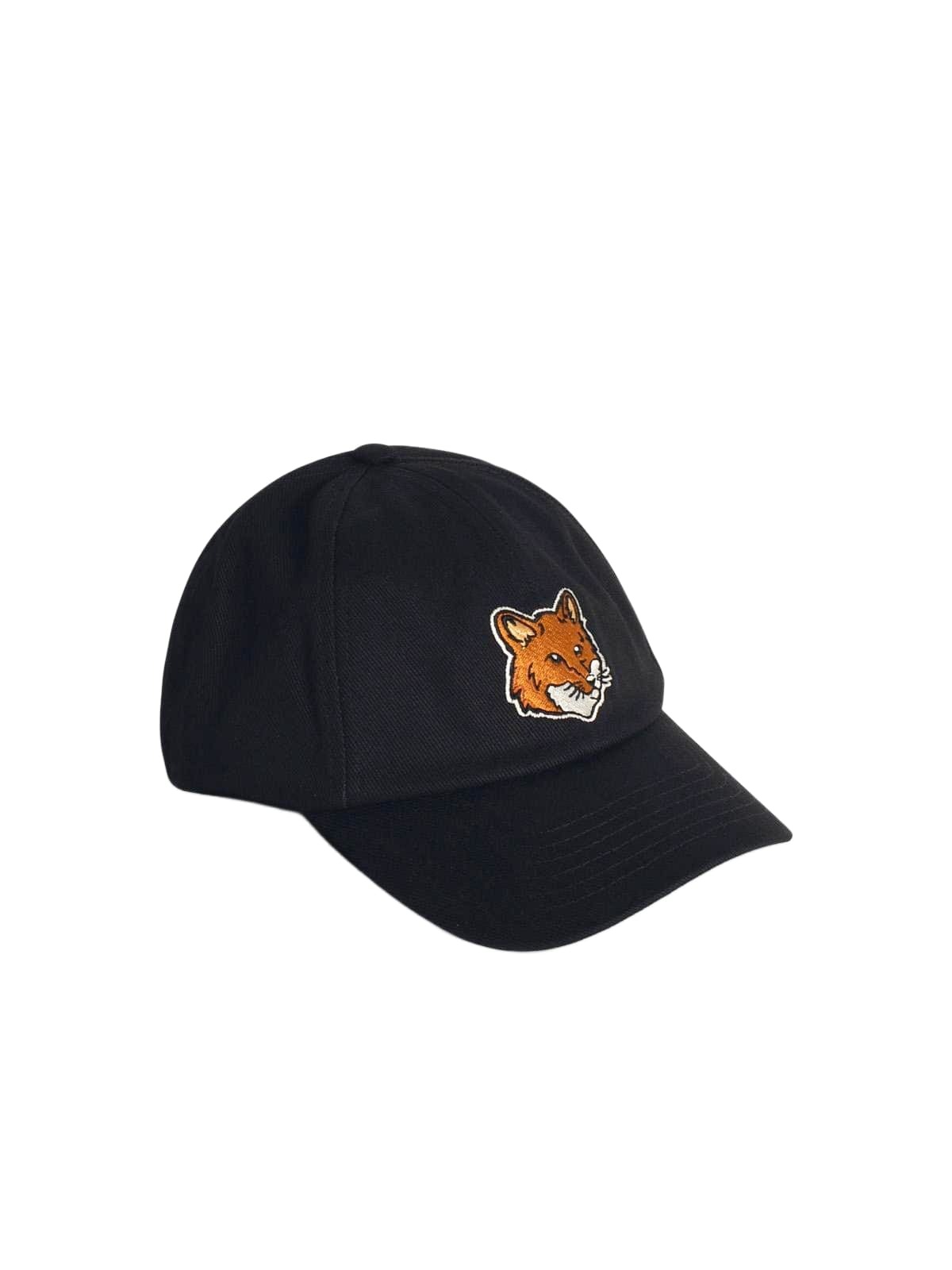 Maison Kitsuné Black Cotton Cap