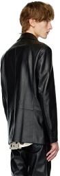 Marni Black Leather Blazer