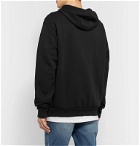 adidas Originals - Printed Fleece-Back Cotton-Blend Jersey Hoodie - Black