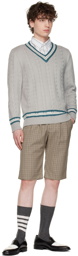 Ernest W. Baker SSENSE Exclusive Gray Cable Knit Sweater