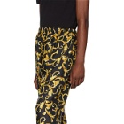 Versace Underwear Black and Gold Printed Pyjama Trousers