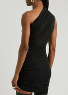 Entire Studios Pillar Ruched Stretch-jersey Mini Dress Black