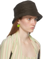 Sunnei Brown Quilted Bucket Hat