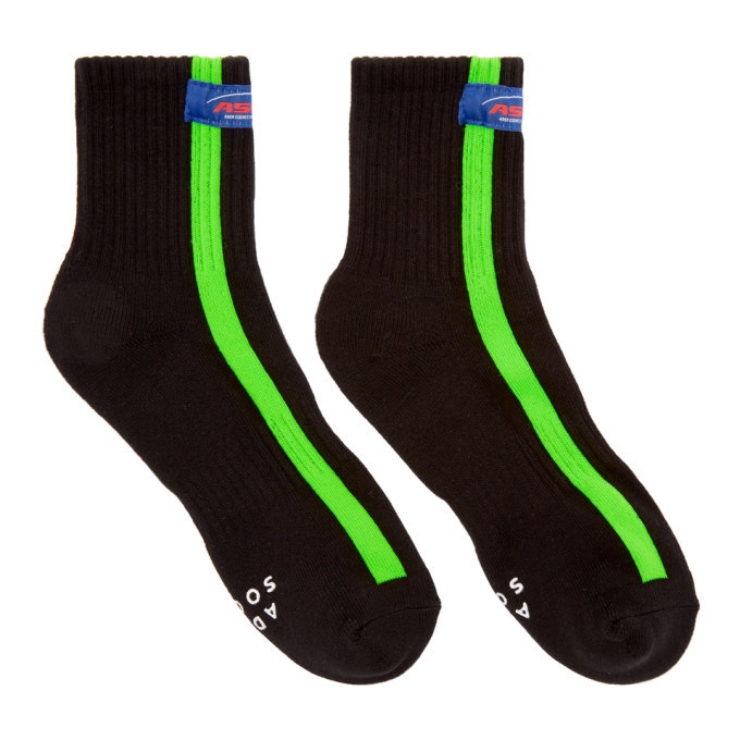 Photo: ADER error SSENSE Exclusive Black ASCC Stripe Socks