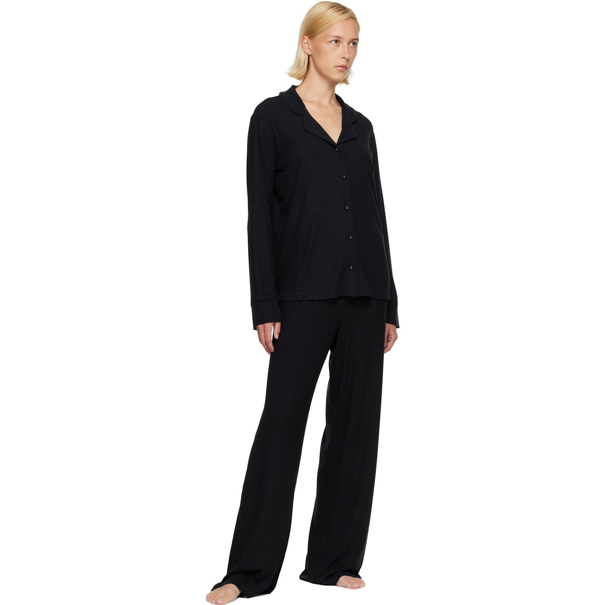 SKIMS Black Soft Lounge Sleep Pyjama Set