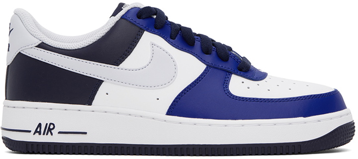 Photo: Nike Blue & White Air Force 1 '07 LV8 Sneakers