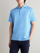 Peter Millar - Excursionist Stretch-Cotton and Modal-Blend Polo Shirt - Blue
