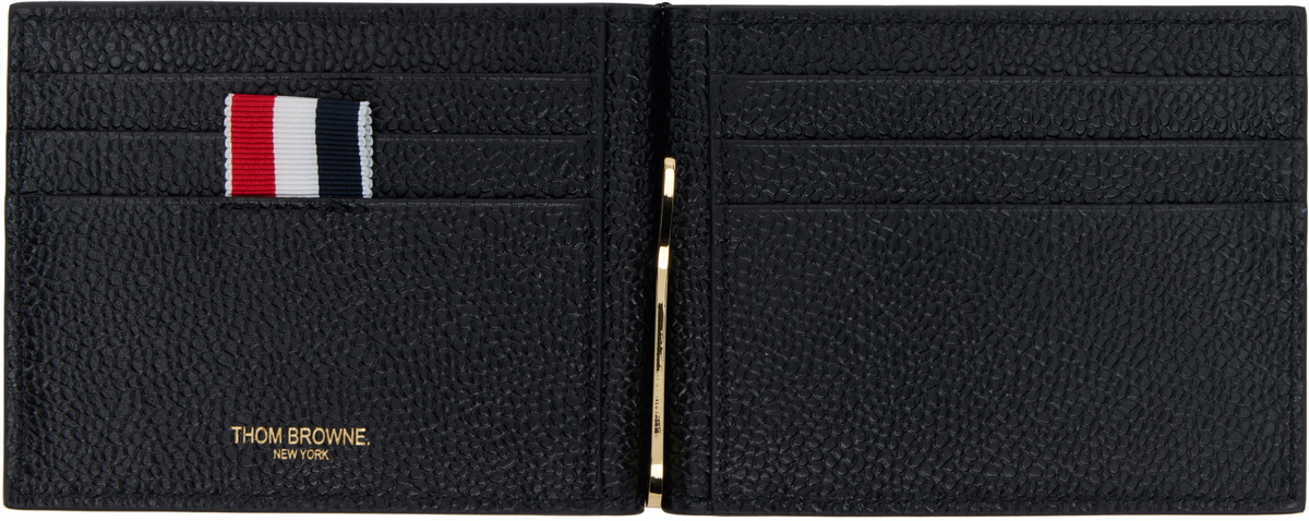 Thom Browne Black RWB Stripe Money Clip Wallet
