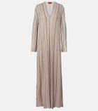 Missoni Striped lamé gown