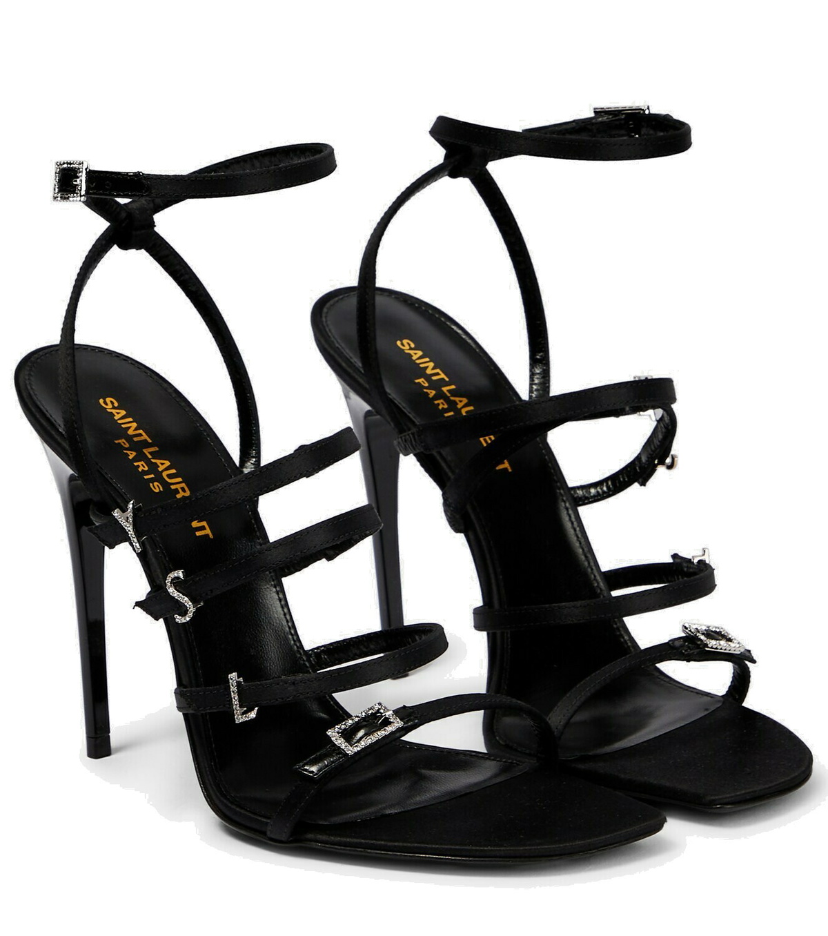 Saint Laurent Jerry 95 サンダル Saint Laurent Jerry 95 Satin Sandal – Bluefly