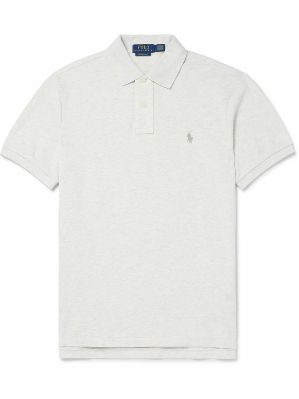 Photo: Polo Ralph Lauren - Logo-Embroidered Cotton-Piqué Polo Shirt - Neutrals