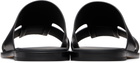 BOSS Black Leather Slides