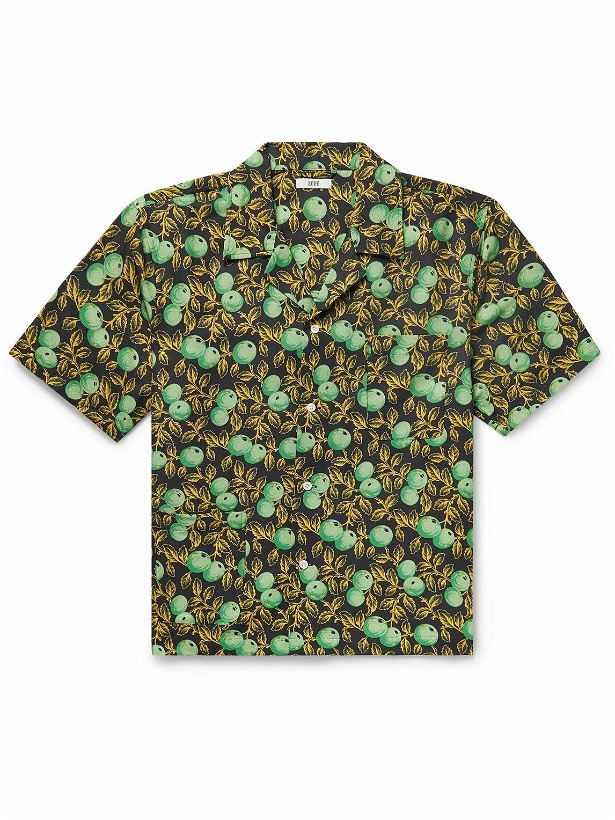 Photo: BODE - Gooseberry Camp-Collar Printed Cotton and Silk-Blend Twill Shirt - Green