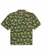 BODE - Gooseberry Camp-Collar Printed Cotton and Silk-Blend Twill Shirt - Green