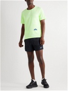 Nike Running - Rise 365 Logo-Print Dri-FIT Ripstop T-Shirt - Yellow