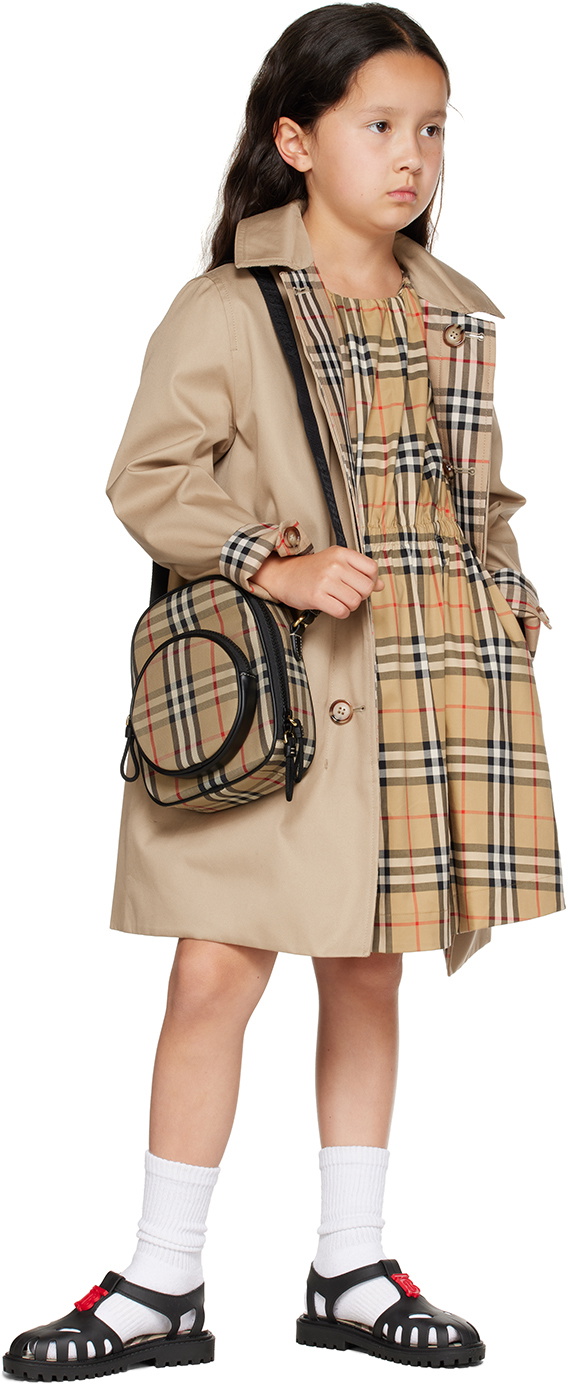 Burberry Kids Beige Check Crossbody Bag Burberry