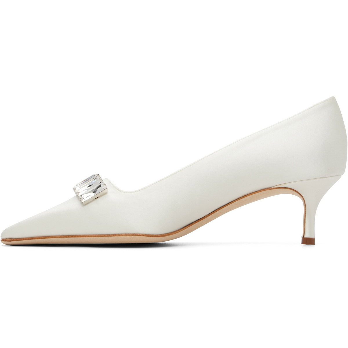 Manolo Blahnik White Bottayon Heels