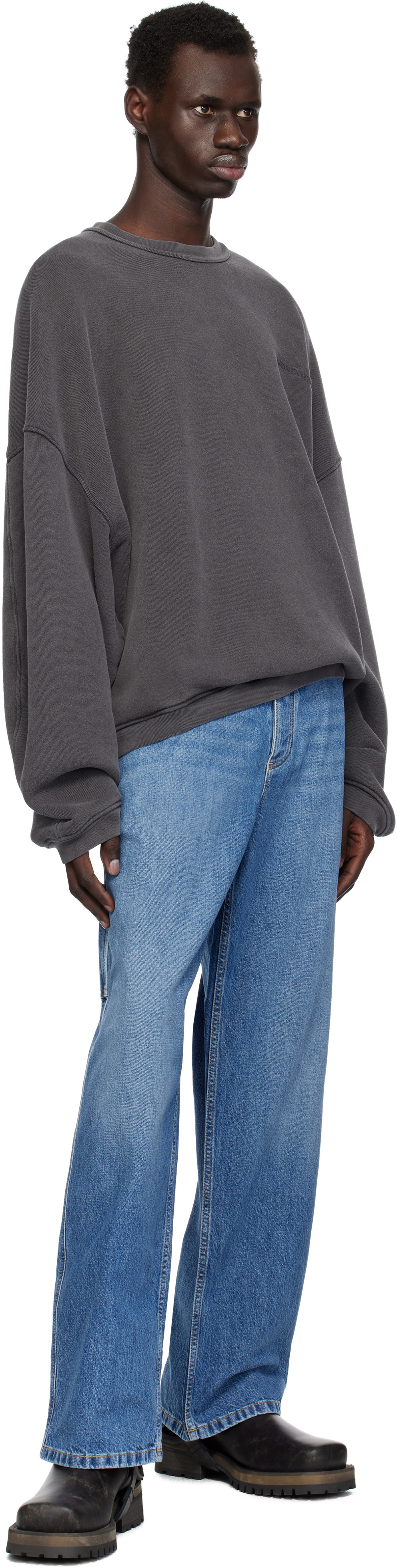 Alexander Wang Gray Logo Crewneck Sweatshirt