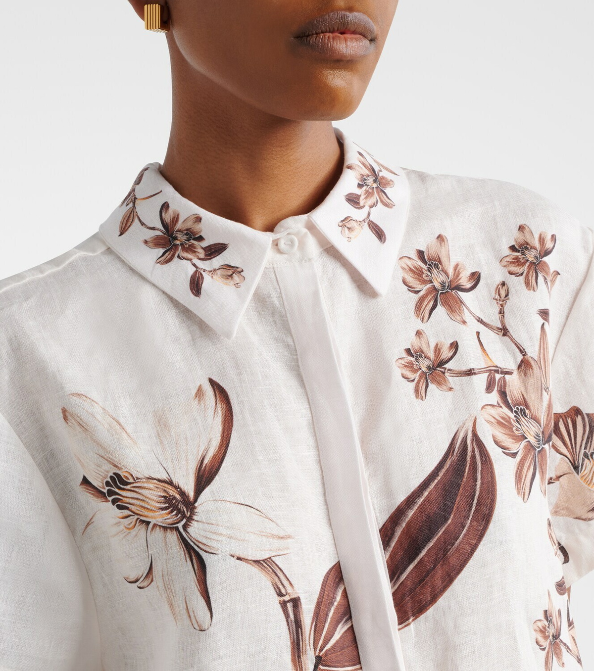 Agua by Agua Bendita Virtuosa floral linen shirt