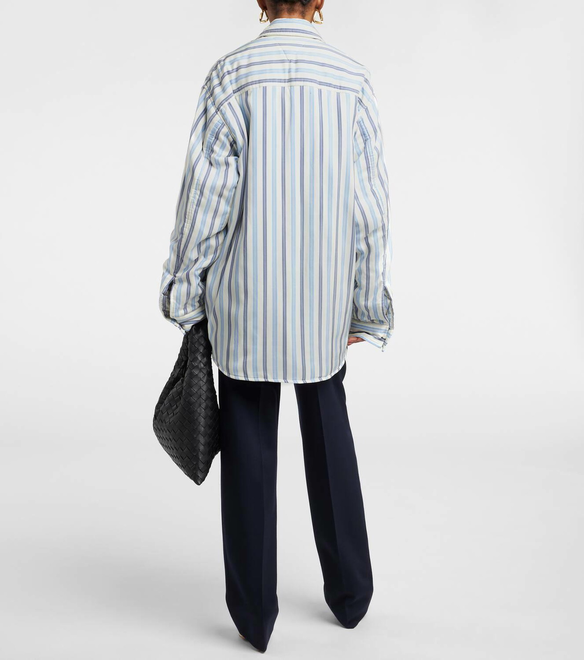Bottega Veneta Padded striped silk shirt jacket Bottega Veneta Bottega Veneta Padded striped silk shirt jacket Bottega Veneta
