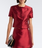 Simkhai Naelle bow-detail satin top