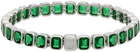 Numbering SSENSE Exclusive Silver & Green #3940 Bracelet