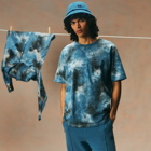 END. x Needles Men's 'Indigo Wash' Inline T-Shirt in Indigo Wash
