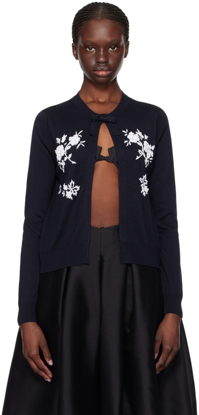 Photo: SHUSHU/TONG Navy Floral Cardigan