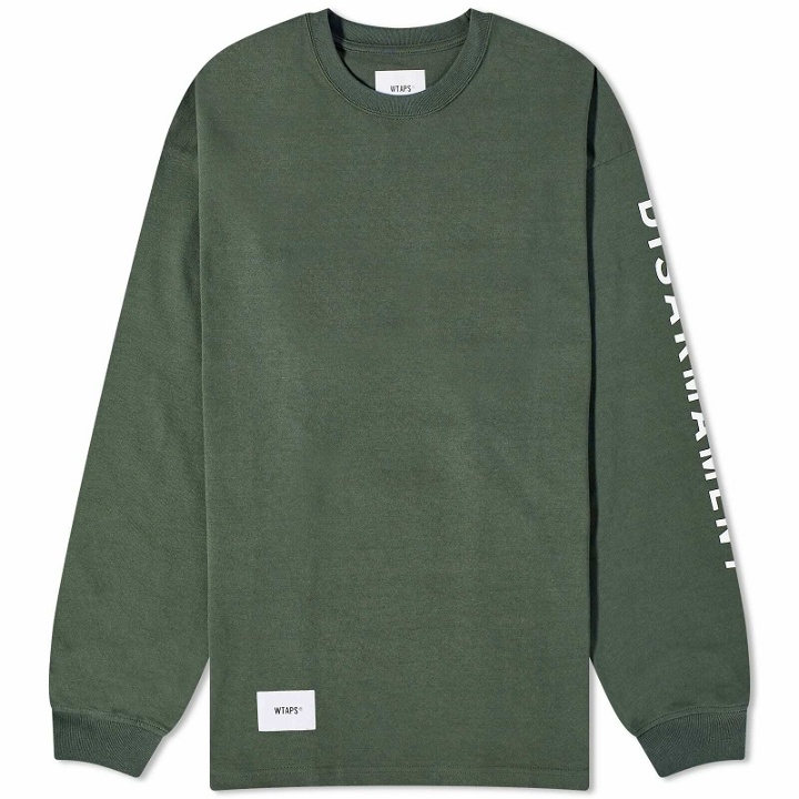 Photo: WTAPS Men's Long Sleeve 11 Disarmament T-Shirt in Olive Drab