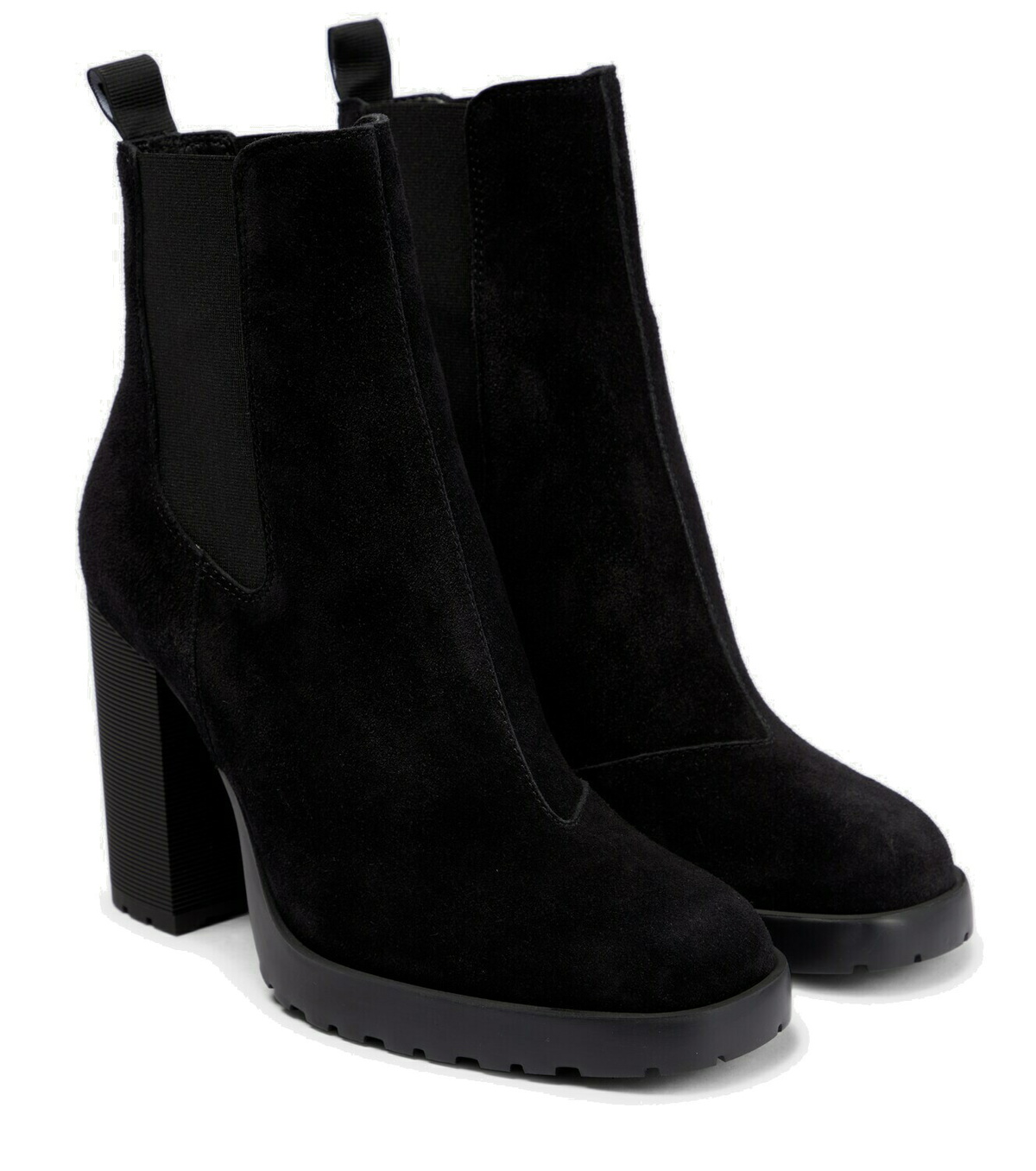 【送料&関税込】Hogan H-stripes Ankle Boots Hogan H-Stripes 651 leather-trimmed Chelsea boots Hogan