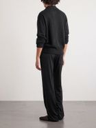 TOM FORD - Straight-Leg Wool, Silk and Cashmere-Blend Sweatpants - Black