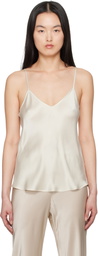 Silk Laundry Beige Bias Cut Camisole
