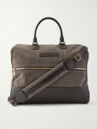 Brunello Cucinelli - Boston Leather-Trimmed Woven Weekend Bag