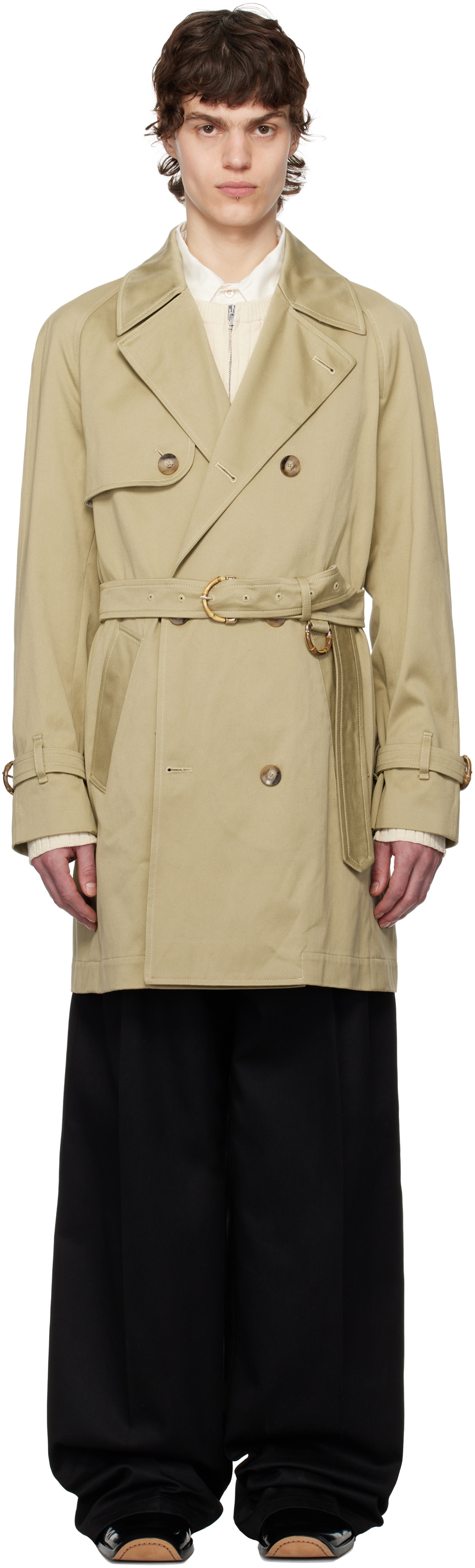 Wales Bonner Khaki Walcott Trench Coat Wales Bonner
