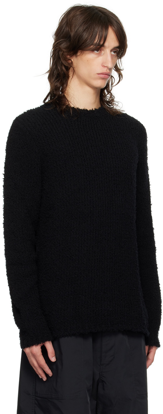 Comme des Garçons Homme Deux Black Brushed Wool Sweater