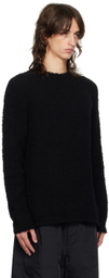Comme des Garçons Homme Deux Black Brushed Wool Sweater