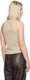 Acne Studios Taupe Garment-Dyed Tank Top.