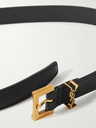 SAINT LAURENT - 2cm Full-Grain Leather Belt - Black