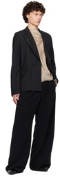 AARON ESH Black D Breasted Wool Blazer