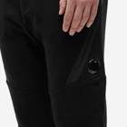 C.P. Company Men's Diagonal Raised Fleece Sweat Pant in Black
