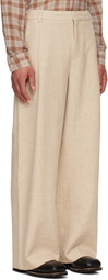 Holzweiler Beige Alex One Pleat Trousers