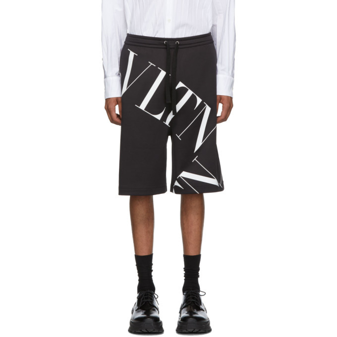 Photo: Valentino Black Macrogrid Bermuda Shorts