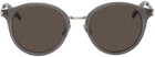 Saint Laurent Grey SL 57 Round Sunglasses