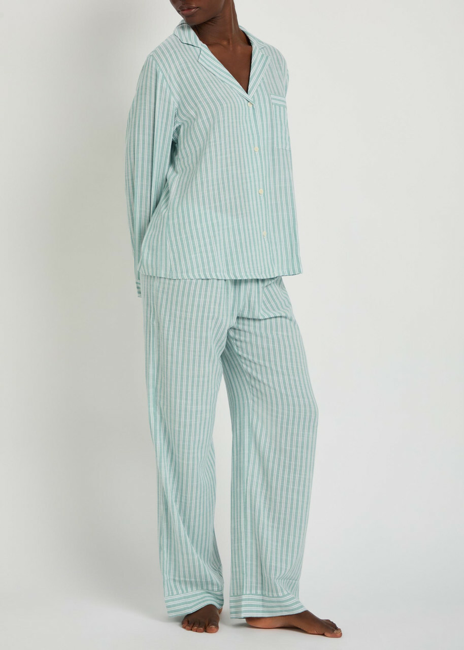 Eberjey Nautico Woven Pyjama set Green