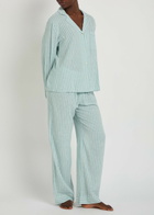 Eberjey Nautico Woven Pyjama set Green