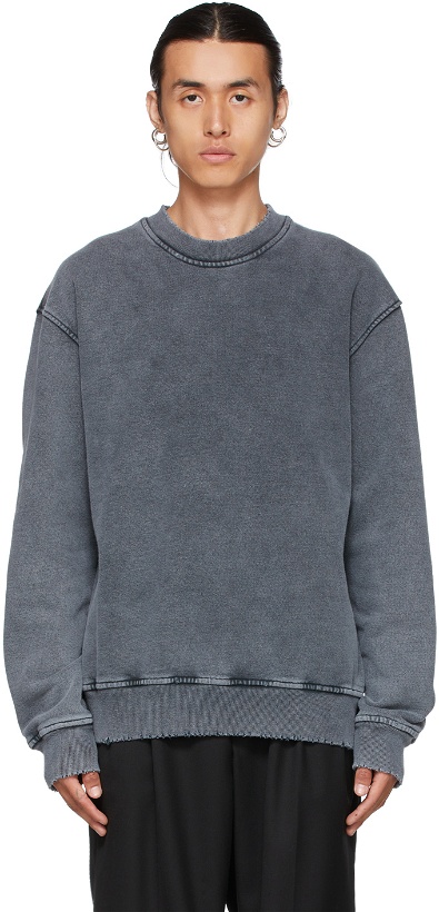 Photo: Han Kjobenhavn Grey Faded Distressed Sweatshirt