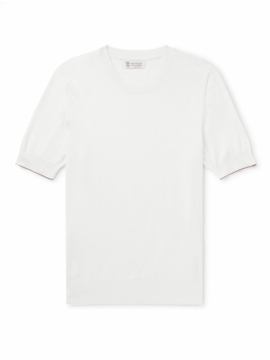 Brunello Cucinelli - Cotton T-Shirt - White Brunello Cucinelli