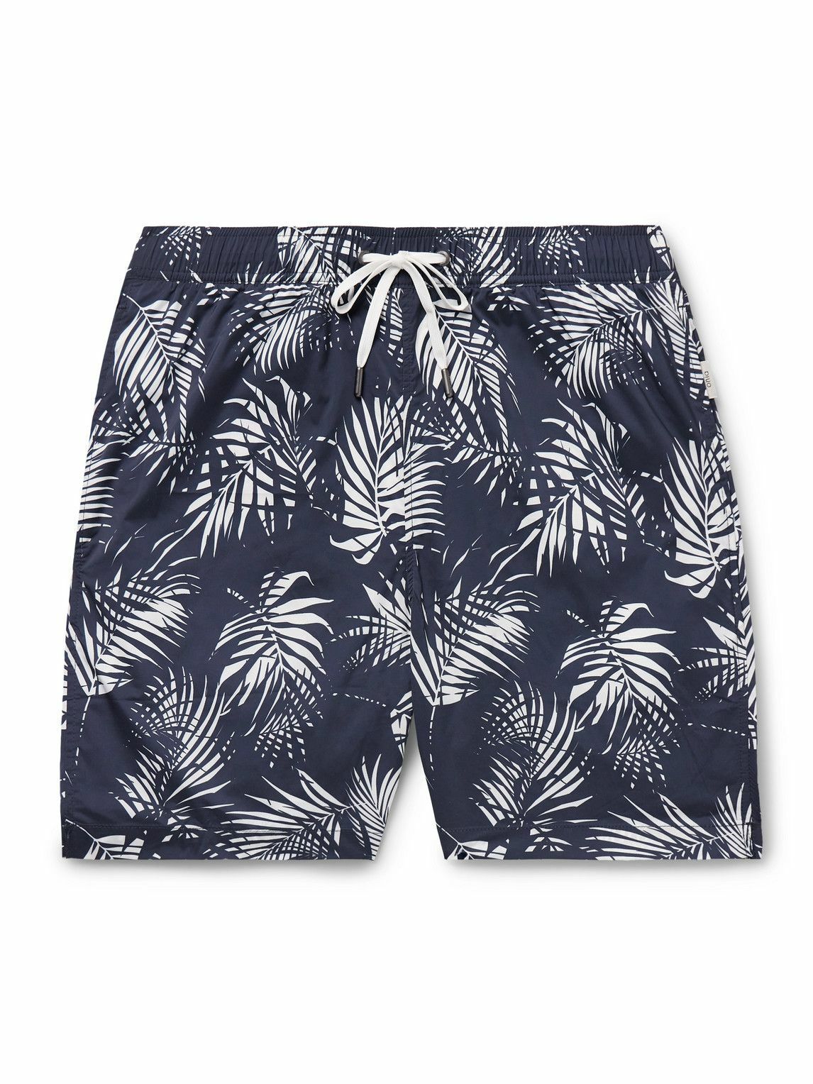 Onia - Charles Straight-Leg Mid-Length Printed Swim Shorts - Blue