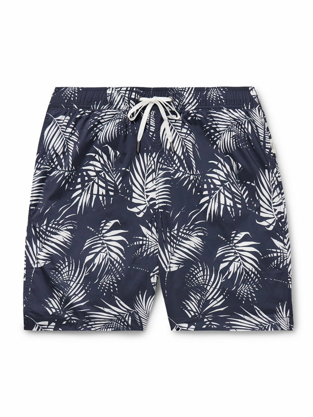 Photo: Onia - Charles Straight-Leg Mid-Length Printed Swim Shorts - Blue